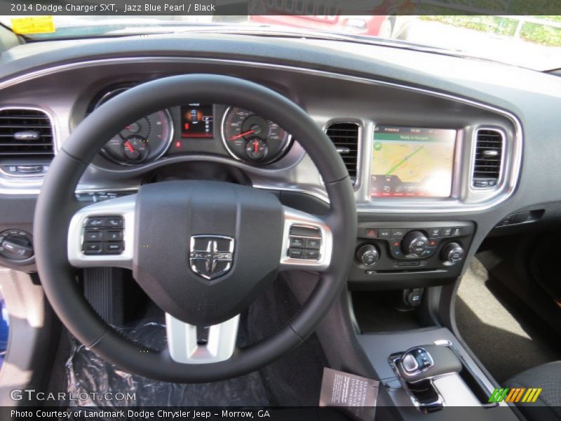 Jazz Blue Pearl / Black 2014 Dodge Charger SXT