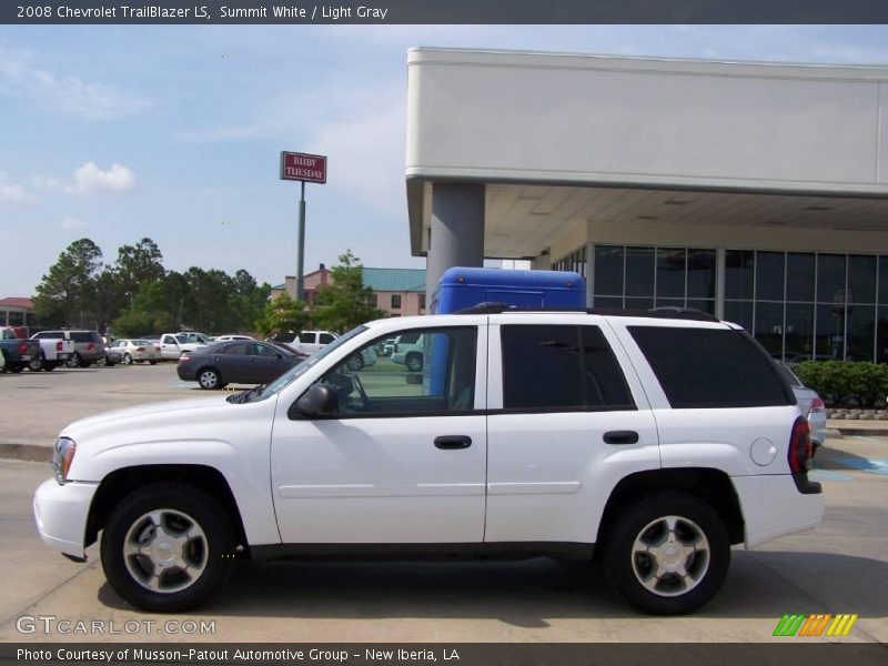 Summit White / Light Gray 2008 Chevrolet TrailBlazer LS