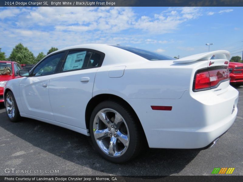 Bright White / Black/Light Frost Beige 2014 Dodge Charger SE