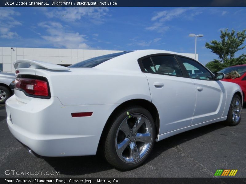 Bright White / Black/Light Frost Beige 2014 Dodge Charger SE