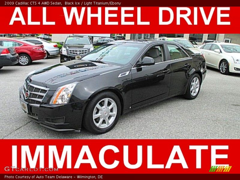 Black Ice / Light Titanium/Ebony 2009 Cadillac CTS 4 AWD Sedan