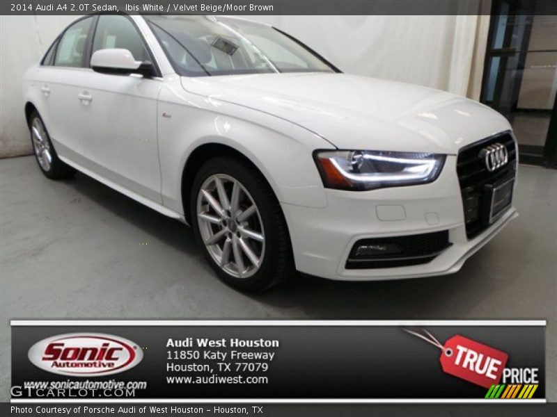 Ibis White / Velvet Beige/Moor Brown 2014 Audi A4 2.0T Sedan