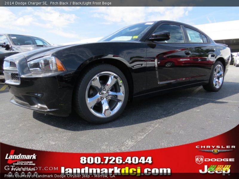 Pitch Black / Black/Light Frost Beige 2014 Dodge Charger SE