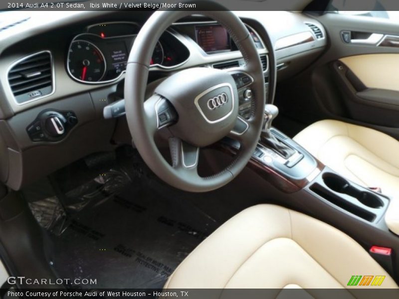 Ibis White / Velvet Beige/Moor Brown 2014 Audi A4 2.0T Sedan