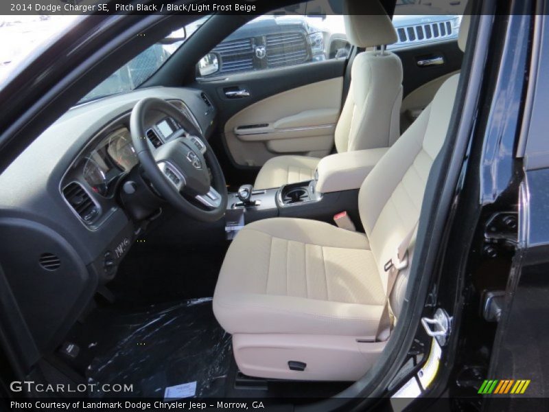 Pitch Black / Black/Light Frost Beige 2014 Dodge Charger SE