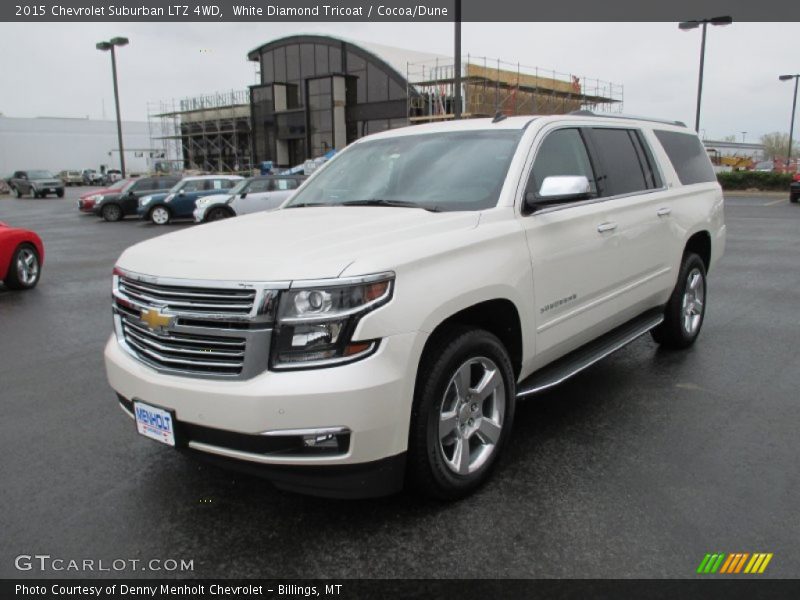 White Diamond Tricoat / Cocoa/Dune 2015 Chevrolet Suburban LTZ 4WD