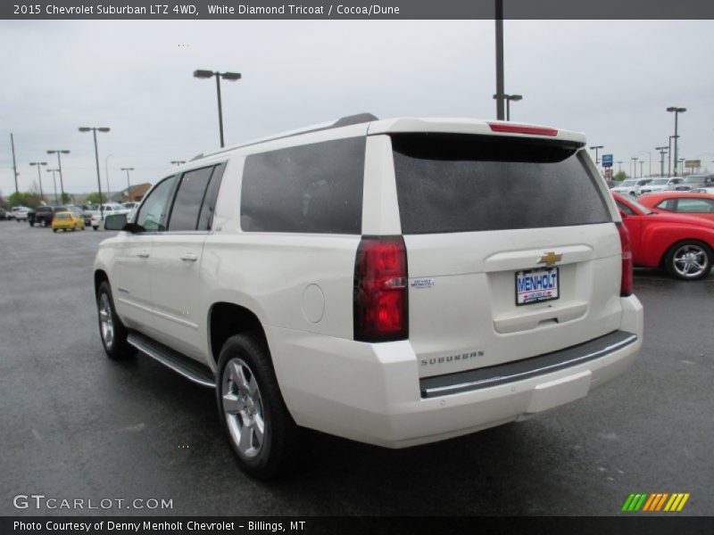 White Diamond Tricoat / Cocoa/Dune 2015 Chevrolet Suburban LTZ 4WD