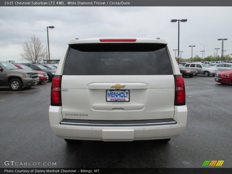White Diamond Tricoat / Cocoa/Dune 2015 Chevrolet Suburban LTZ 4WD