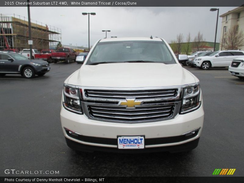 White Diamond Tricoat / Cocoa/Dune 2015 Chevrolet Suburban LTZ 4WD