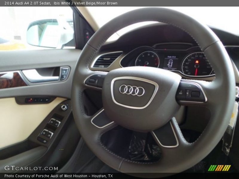 Ibis White / Velvet Beige/Moor Brown 2014 Audi A4 2.0T Sedan