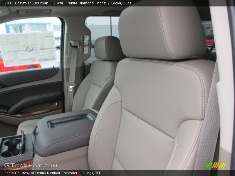 White Diamond Tricoat / Cocoa/Dune 2015 Chevrolet Suburban LTZ 4WD