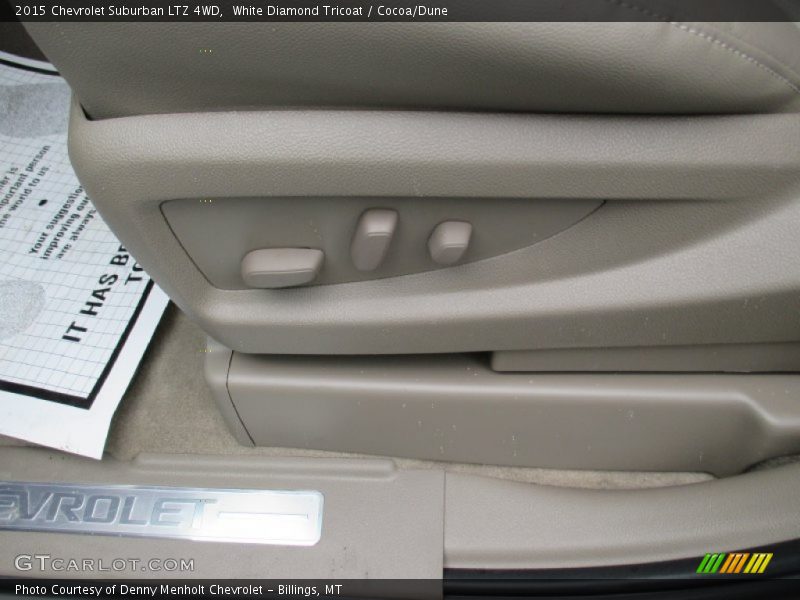 White Diamond Tricoat / Cocoa/Dune 2015 Chevrolet Suburban LTZ 4WD