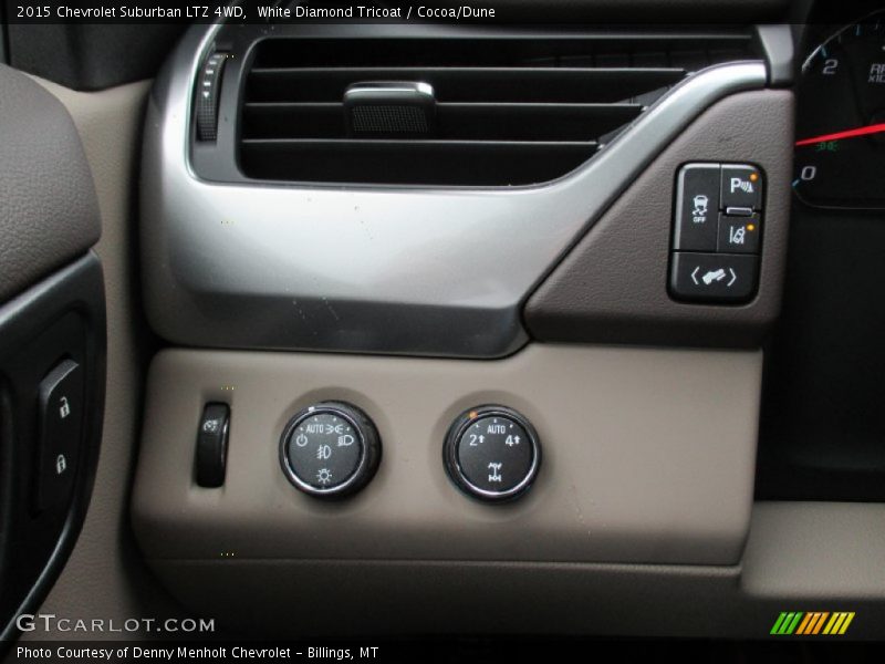 White Diamond Tricoat / Cocoa/Dune 2015 Chevrolet Suburban LTZ 4WD
