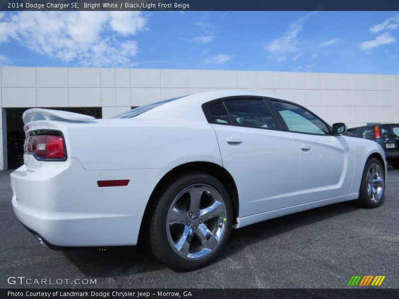 Bright White / Black/Light Frost Beige 2014 Dodge Charger SE
