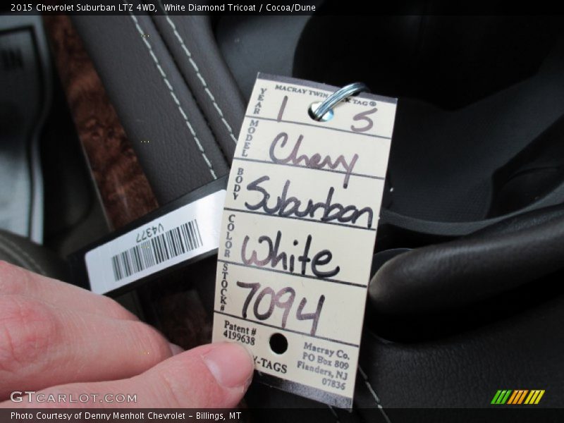 White Diamond Tricoat / Cocoa/Dune 2015 Chevrolet Suburban LTZ 4WD