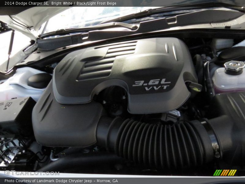Bright White / Black/Light Frost Beige 2014 Dodge Charger SE