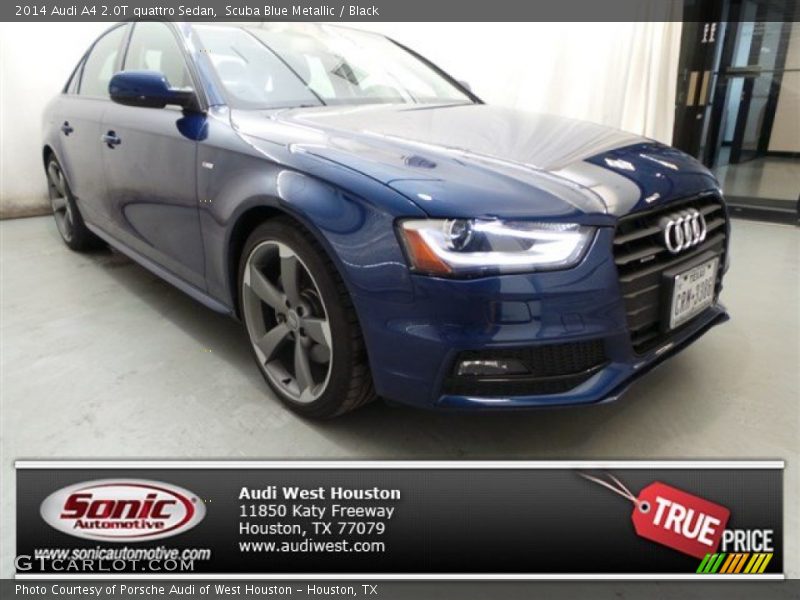 Scuba Blue Metallic / Black 2014 Audi A4 2.0T quattro Sedan