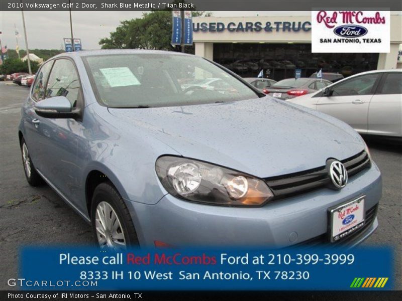 Shark Blue Metallic / Titan Black 2010 Volkswagen Golf 2 Door