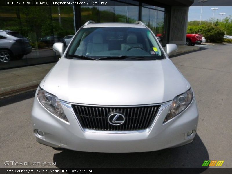 Tungsten Silver Pearl / Light Gray 2011 Lexus RX 350 AWD