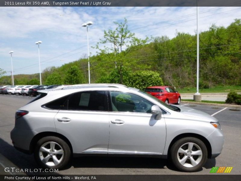 Tungsten Silver Pearl / Light Gray 2011 Lexus RX 350 AWD