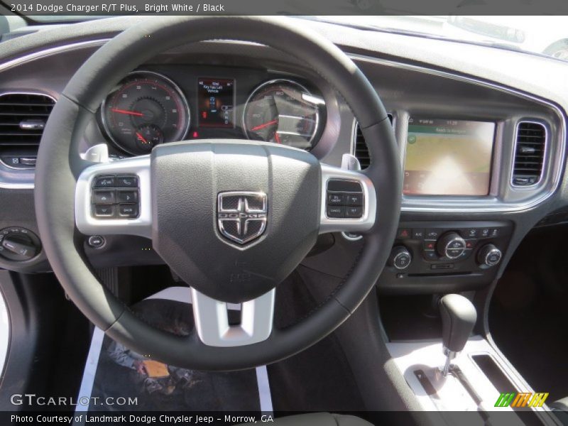 Bright White / Black 2014 Dodge Charger R/T Plus