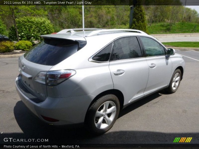 Tungsten Silver Pearl / Light Gray 2011 Lexus RX 350 AWD