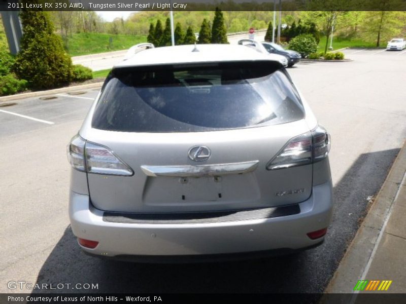 Tungsten Silver Pearl / Light Gray 2011 Lexus RX 350 AWD