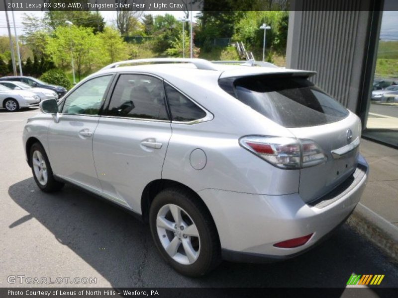 Tungsten Silver Pearl / Light Gray 2011 Lexus RX 350 AWD