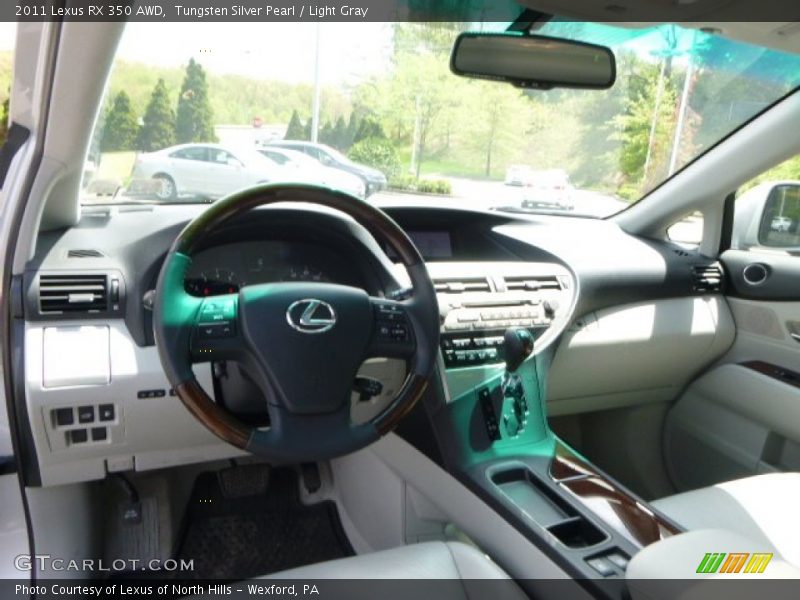 Tungsten Silver Pearl / Light Gray 2011 Lexus RX 350 AWD