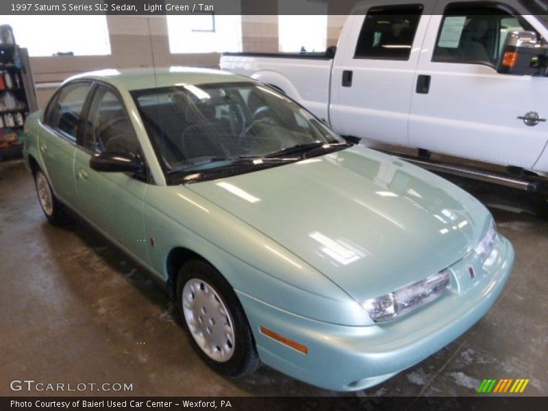 Light Green / Tan 1997 Saturn S Series SL2 Sedan