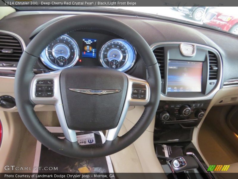 Deep Cherry Red Crystal Pearl / Black/Light Frost Beige 2014 Chrysler 300