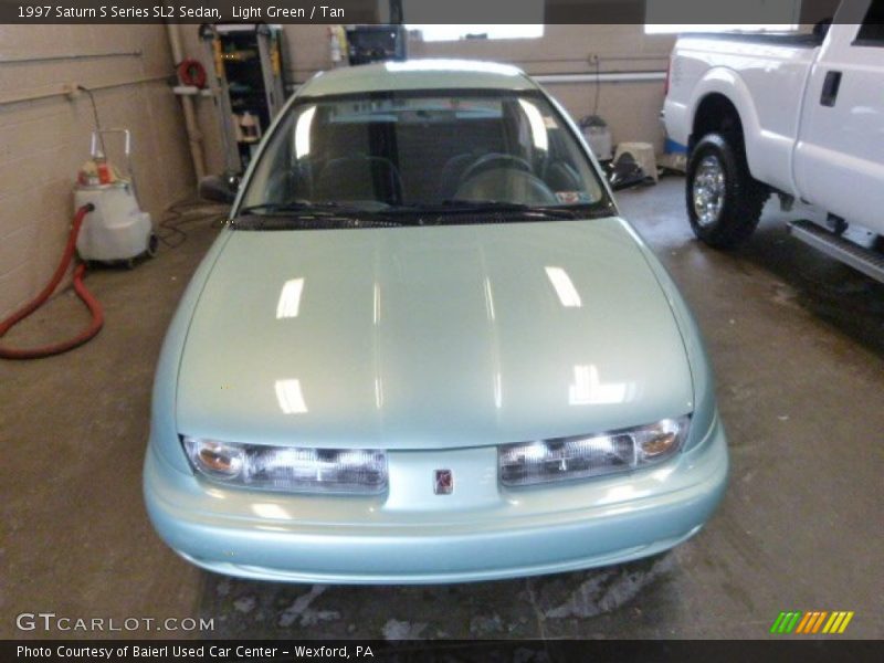 Light Green / Tan 1997 Saturn S Series SL2 Sedan