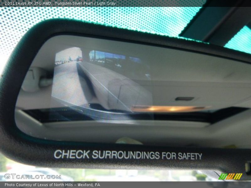 Tungsten Silver Pearl / Light Gray 2011 Lexus RX 350 AWD