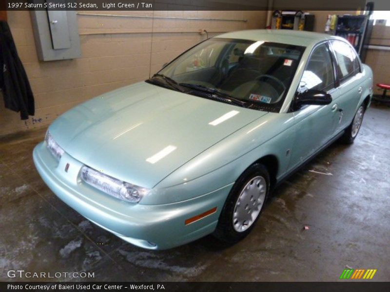 Light Green / Tan 1997 Saturn S Series SL2 Sedan