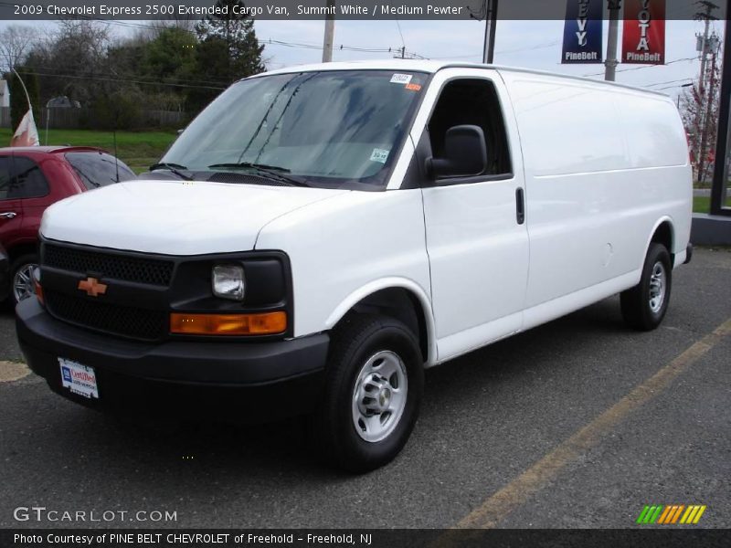 Summit White / Medium Pewter 2009 Chevrolet Express 2500 Extended Cargo Van