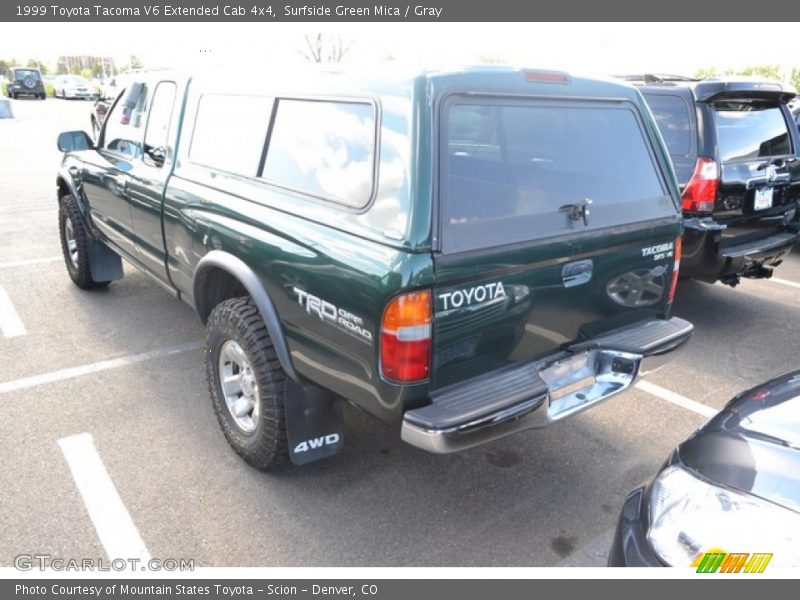 Surfside Green Mica / Gray 1999 Toyota Tacoma V6 Extended Cab 4x4