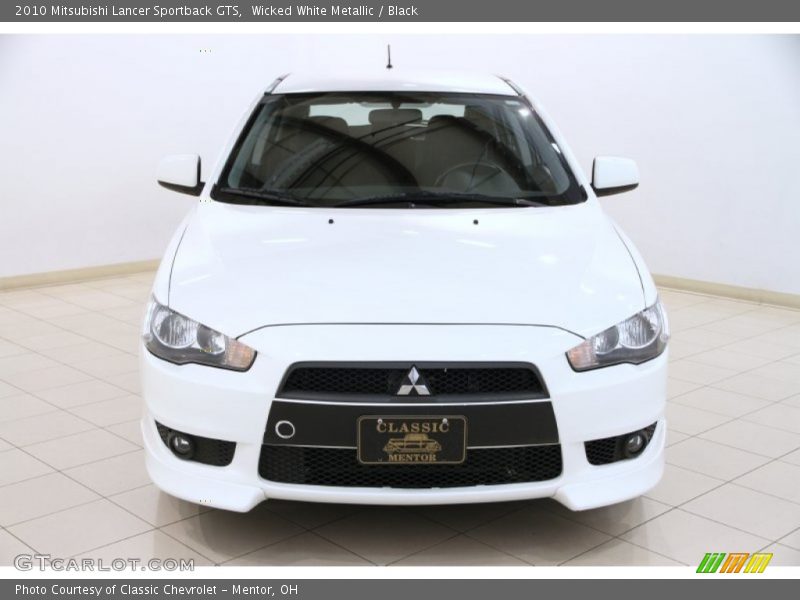 Wicked White Metallic / Black 2010 Mitsubishi Lancer Sportback GTS