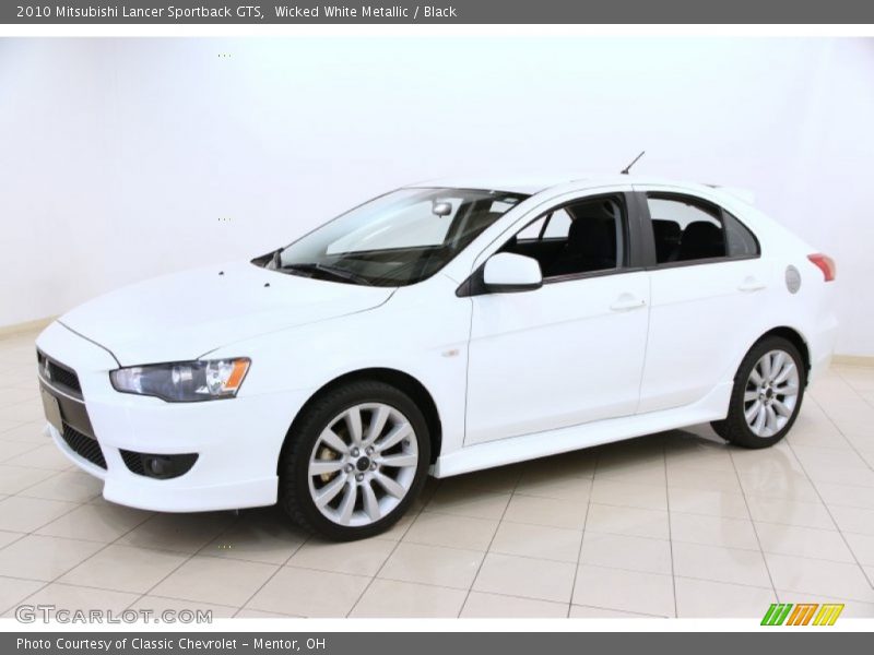 Wicked White Metallic / Black 2010 Mitsubishi Lancer Sportback GTS