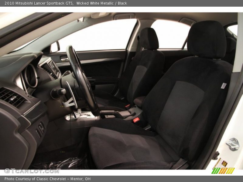 Wicked White Metallic / Black 2010 Mitsubishi Lancer Sportback GTS