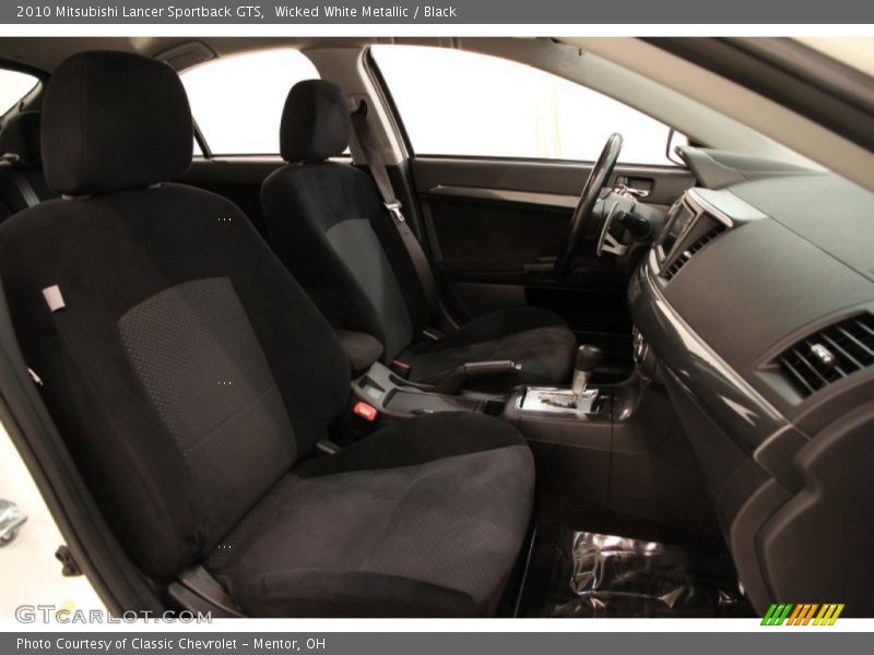 Wicked White Metallic / Black 2010 Mitsubishi Lancer Sportback GTS