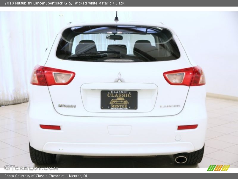 Wicked White Metallic / Black 2010 Mitsubishi Lancer Sportback GTS