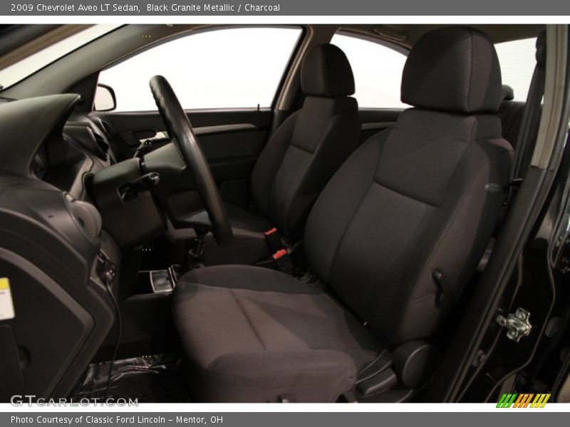 Black Granite Metallic / Charcoal 2009 Chevrolet Aveo LT Sedan
