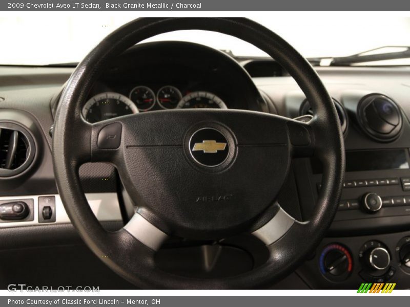 Black Granite Metallic / Charcoal 2009 Chevrolet Aveo LT Sedan