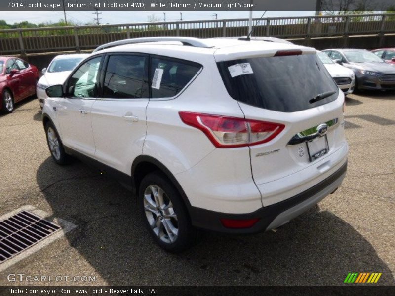 White Platinum / Medium Light Stone 2014 Ford Escape Titanium 1.6L EcoBoost 4WD