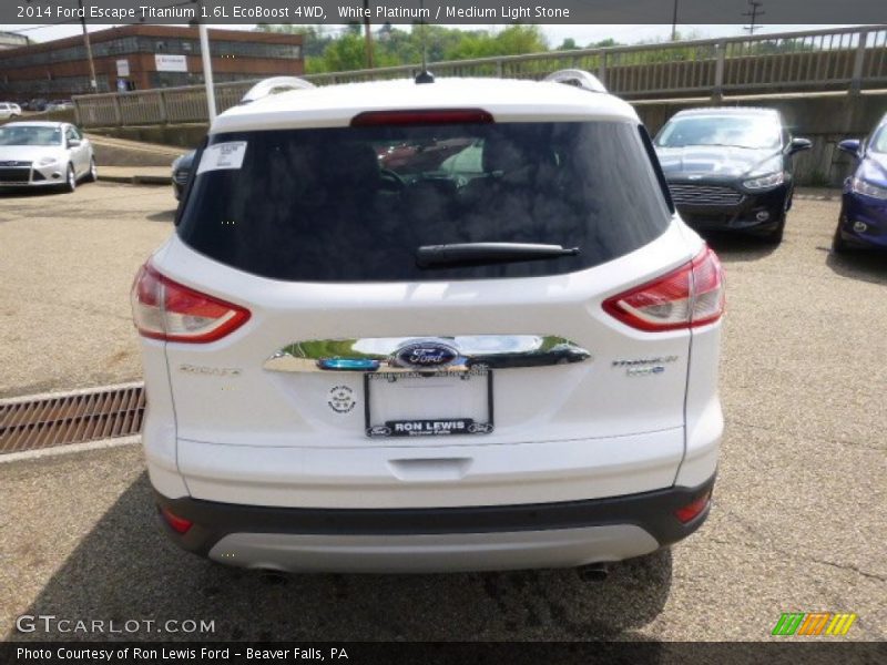 White Platinum / Medium Light Stone 2014 Ford Escape Titanium 1.6L EcoBoost 4WD