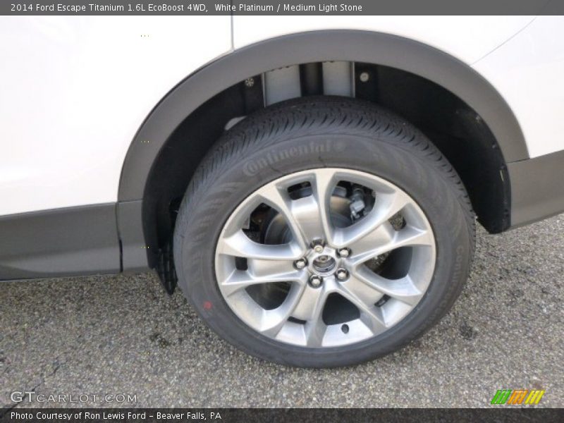 White Platinum / Medium Light Stone 2014 Ford Escape Titanium 1.6L EcoBoost 4WD