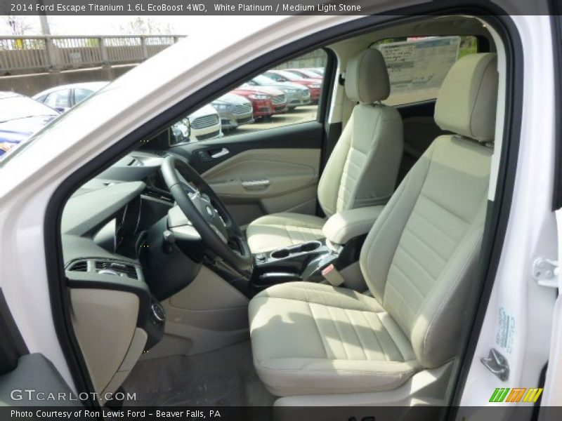 White Platinum / Medium Light Stone 2014 Ford Escape Titanium 1.6L EcoBoost 4WD