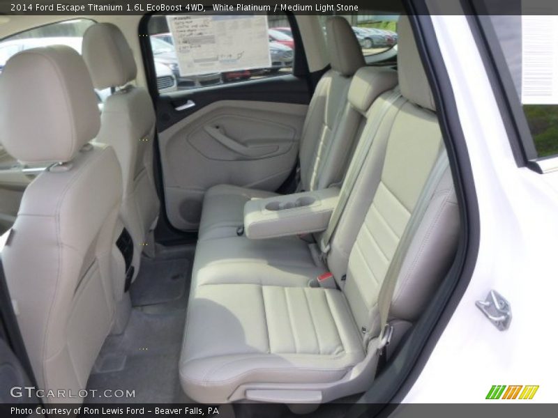 White Platinum / Medium Light Stone 2014 Ford Escape Titanium 1.6L EcoBoost 4WD