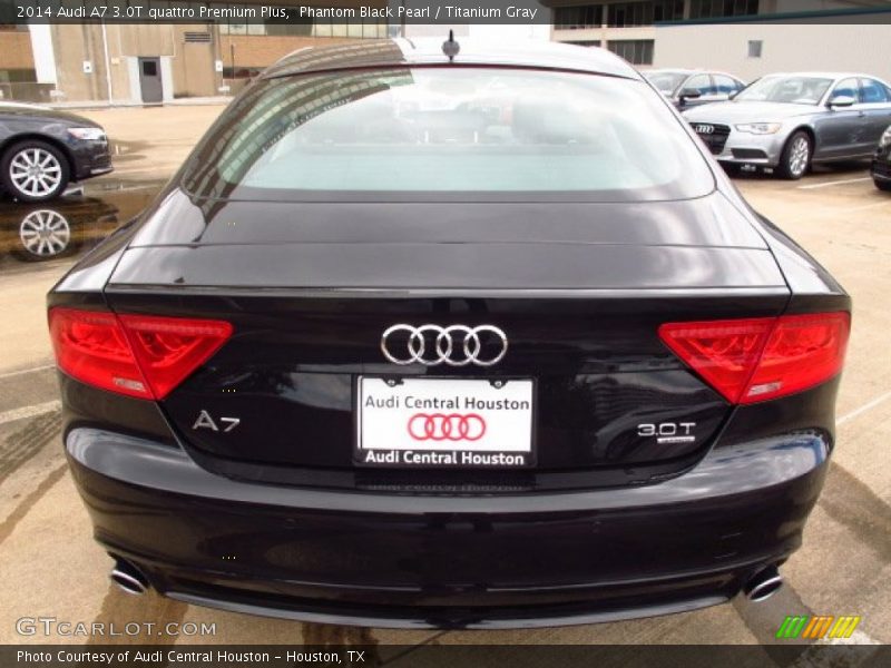 Phantom Black Pearl / Titanium Gray 2014 Audi A7 3.0T quattro Premium Plus