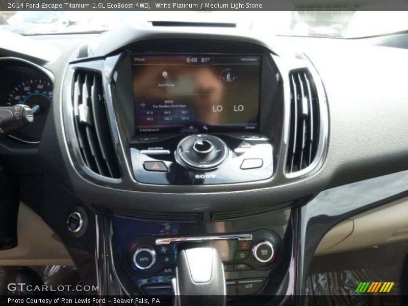 White Platinum / Medium Light Stone 2014 Ford Escape Titanium 1.6L EcoBoost 4WD